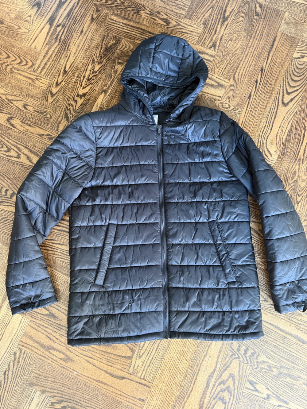 Stutterheim Black Quilted Hooded Puffer Jacket
